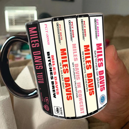 Miles Davis Albums Cassette Collection Retro Accent Mug