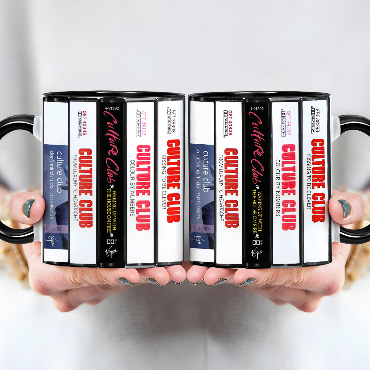 Culture Club Albums Cassette Collection Retro Accent Edge-to-Edge Printed Mug