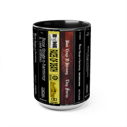 Bone Thugs-n-Harmony Albums Cassette Collection Retro Accent Edge-to-Edge Printed Mug