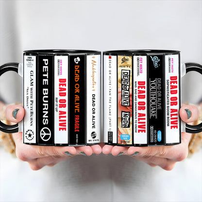 Dead or Alive  Albums Cassette Collection Retro Accent Edge-to-Edge Printed Mug