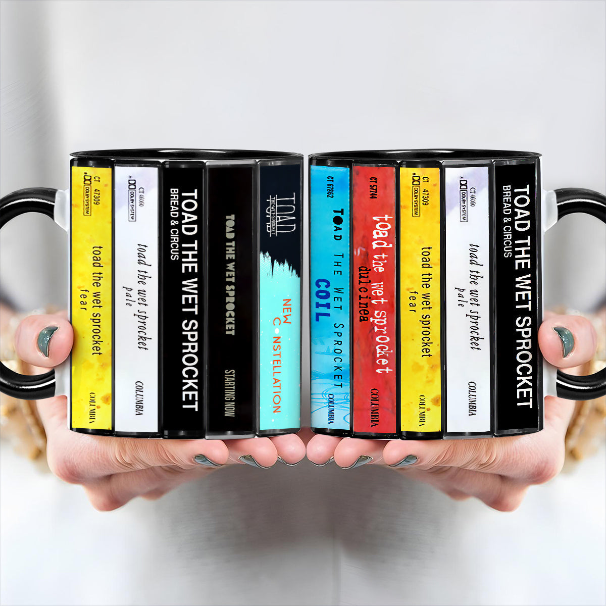 Toad the Wet Sprocket Albums Cassette Collection Retro Accent Edge-to-Edge Printed Mug