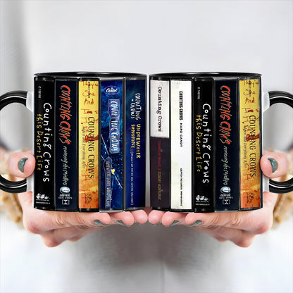 Counting Crows Albums Cassette Collection Retro Accent Edge-to-Edge Printed Mug