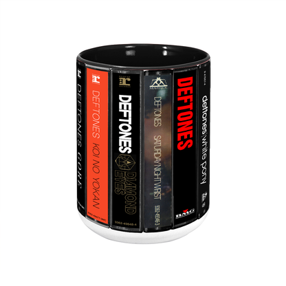 Deftones Albums Cassette Collection Retro Accent Edge-to-Edge Printed Mug