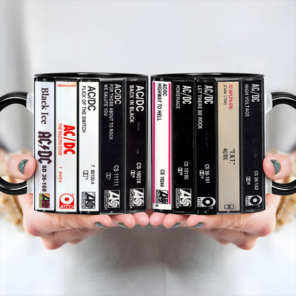 AC/DC Albums Cassette Retro Collection Accent Mug