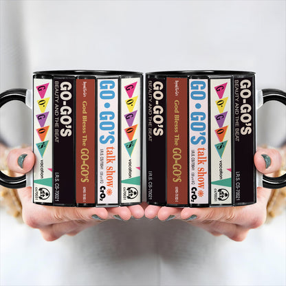 Go-Go's Albums Cassette Collection Retro Accent Edge-to-Edge Printed Mug