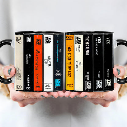 YES Albums Retro Cassette Collection Accent Mug