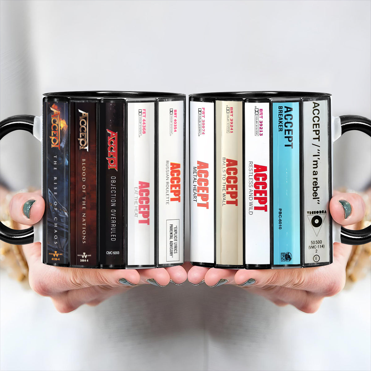 Accept Albums Cassette Collection Retro Accent Mug