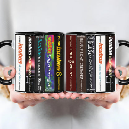 Incubus Albums Cassette Collection Retro Accent Mug