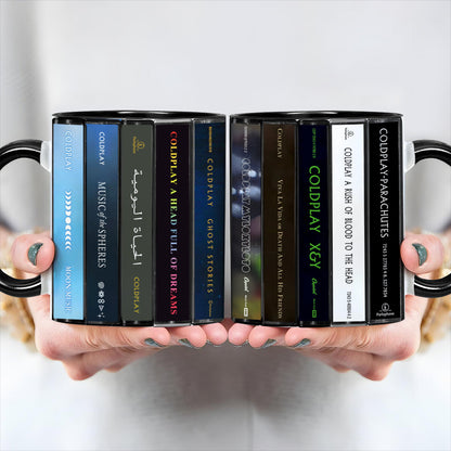 Coldplay Albums Cassette Collection Retro Accent Mug