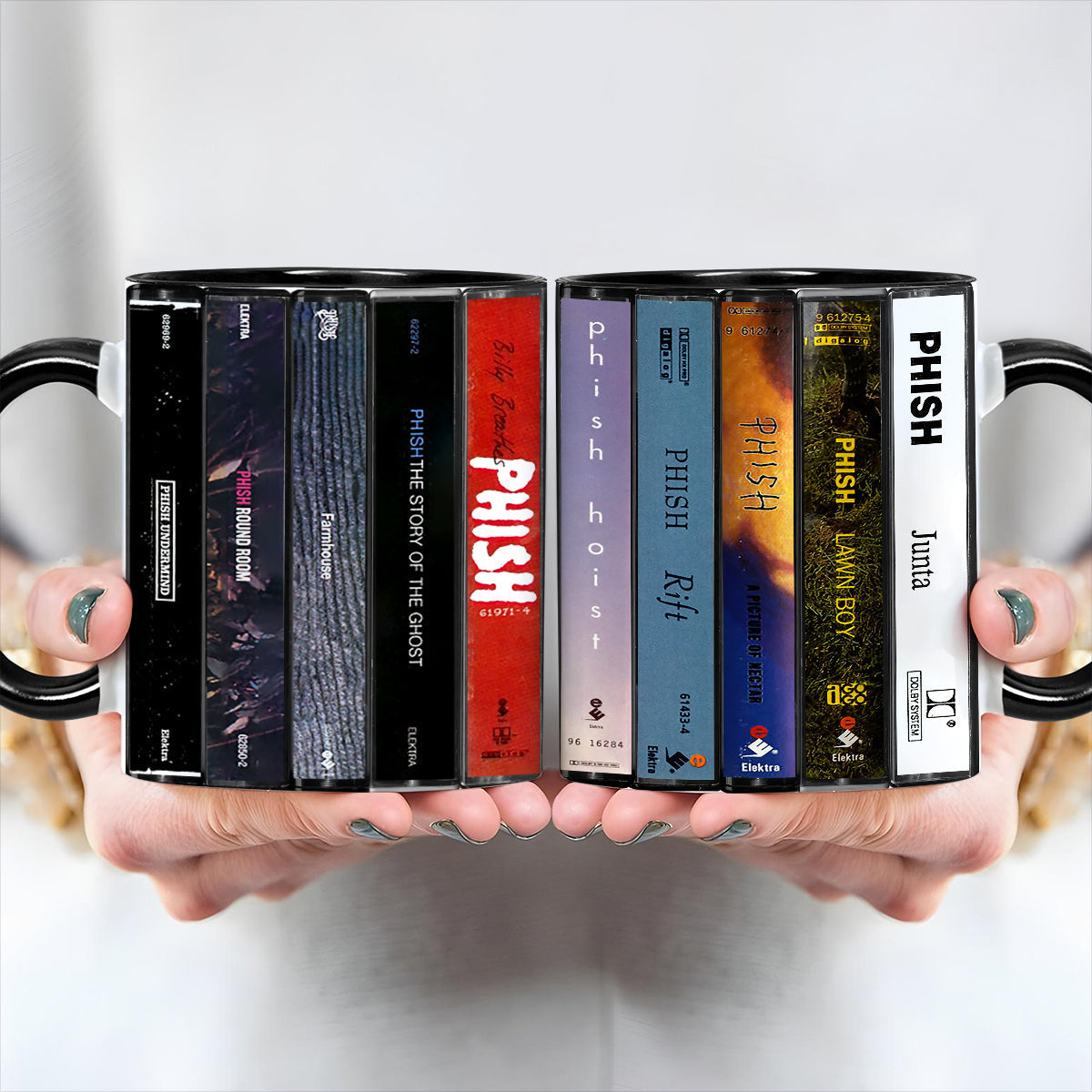 Phish Albums Cassette Collection Retro Accent Mug