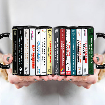 Dan Fogelberg Albums Cassette Collection Retro Accent Edge-to-Edge Printed Mug