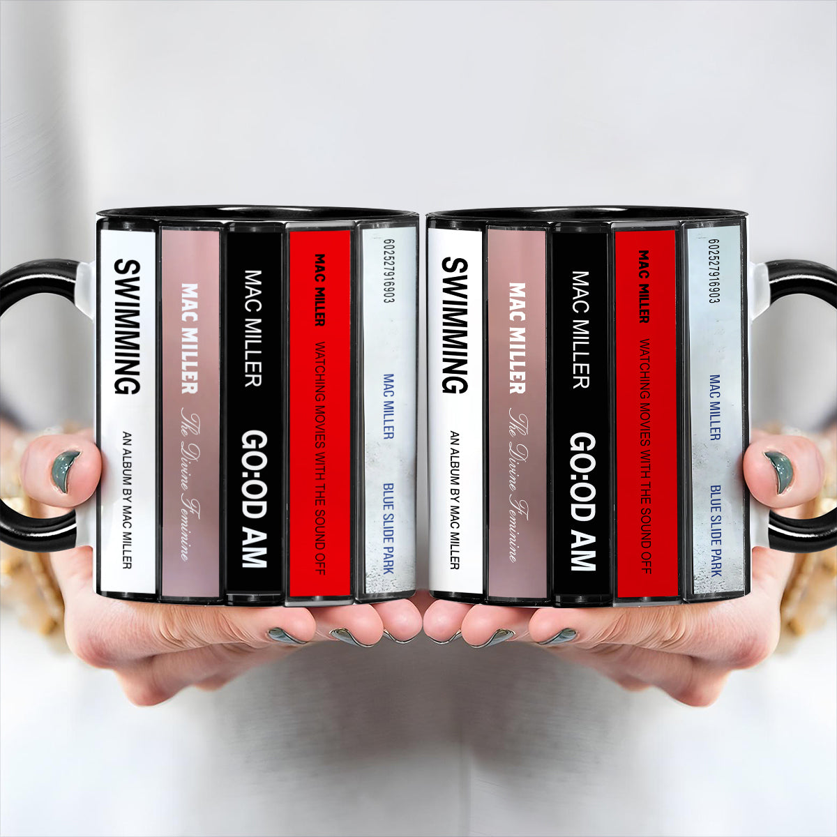 Mac Miller Albums Cassette Collection Retro Accent Mug