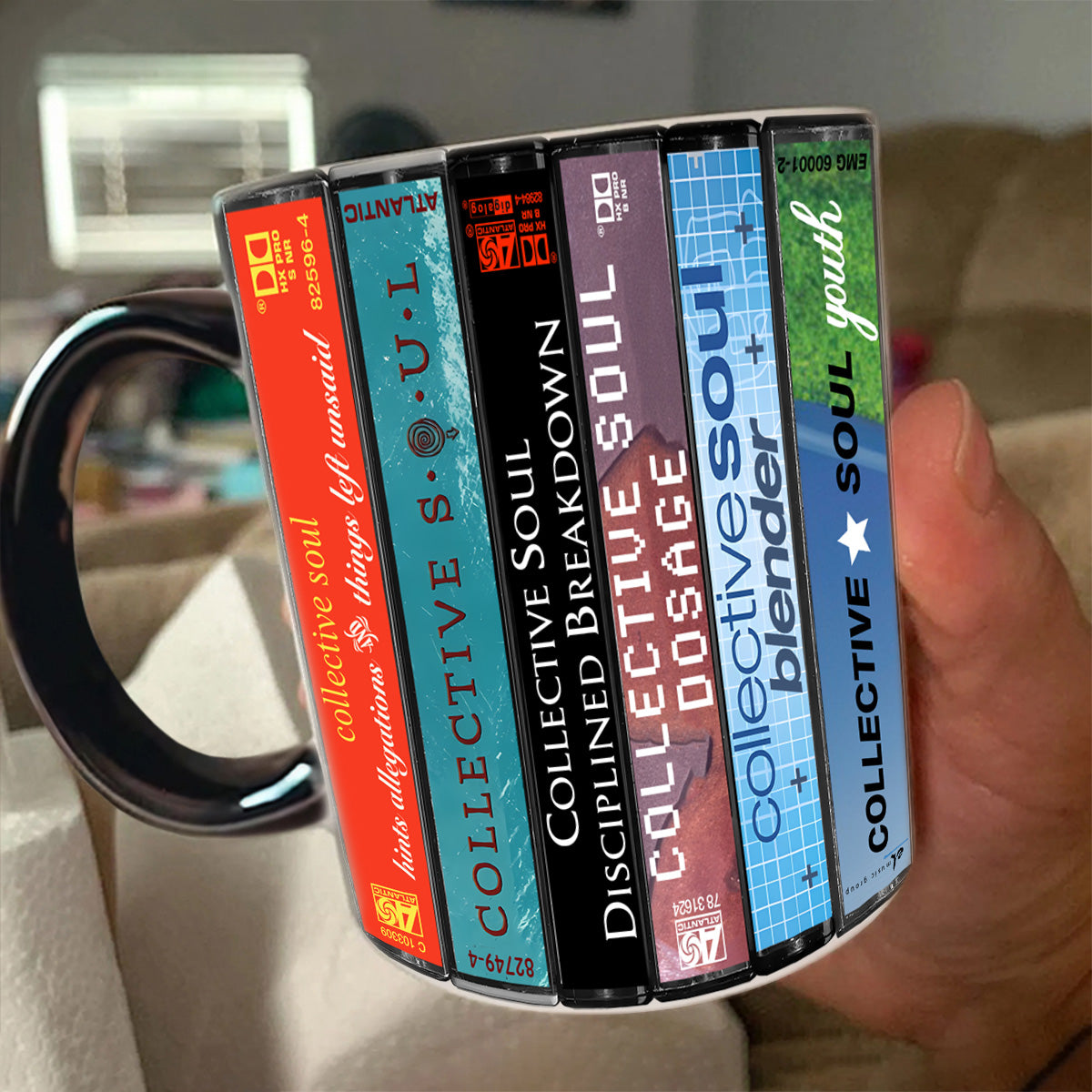 Collective Soul Albums Cassette Collection Retro Accent Mug