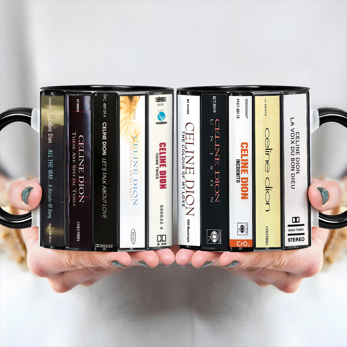 Céline Dion Albums Cassette Retro Collection Accent Mug
