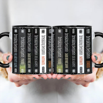 Breaking Benjamin Albums Cassette Collection Retro Accent Edge-to-Edge Printed Mug
