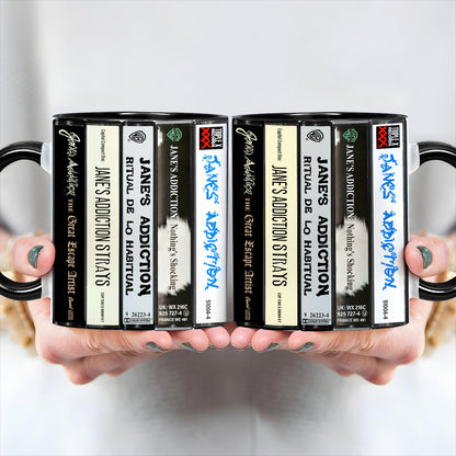 Jane's Addiction Albums Cassette Collection Retro Accent Mug