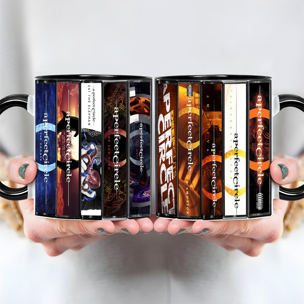 A Perfect Circle Albums Cassette Collection Retro Accent Mug