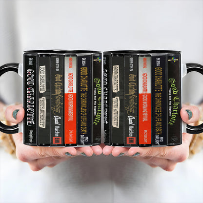 Good Charlotte Albums Cassette Collection Retro Accent Edge-to-Edge Printed Mug