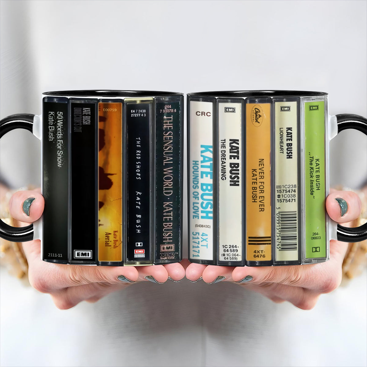 Kate Bush Albums Cassette Retro Collection Accent Mug