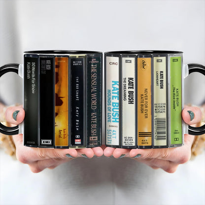 Kate Bush Albums Cassette Retro Collection Accent Mug