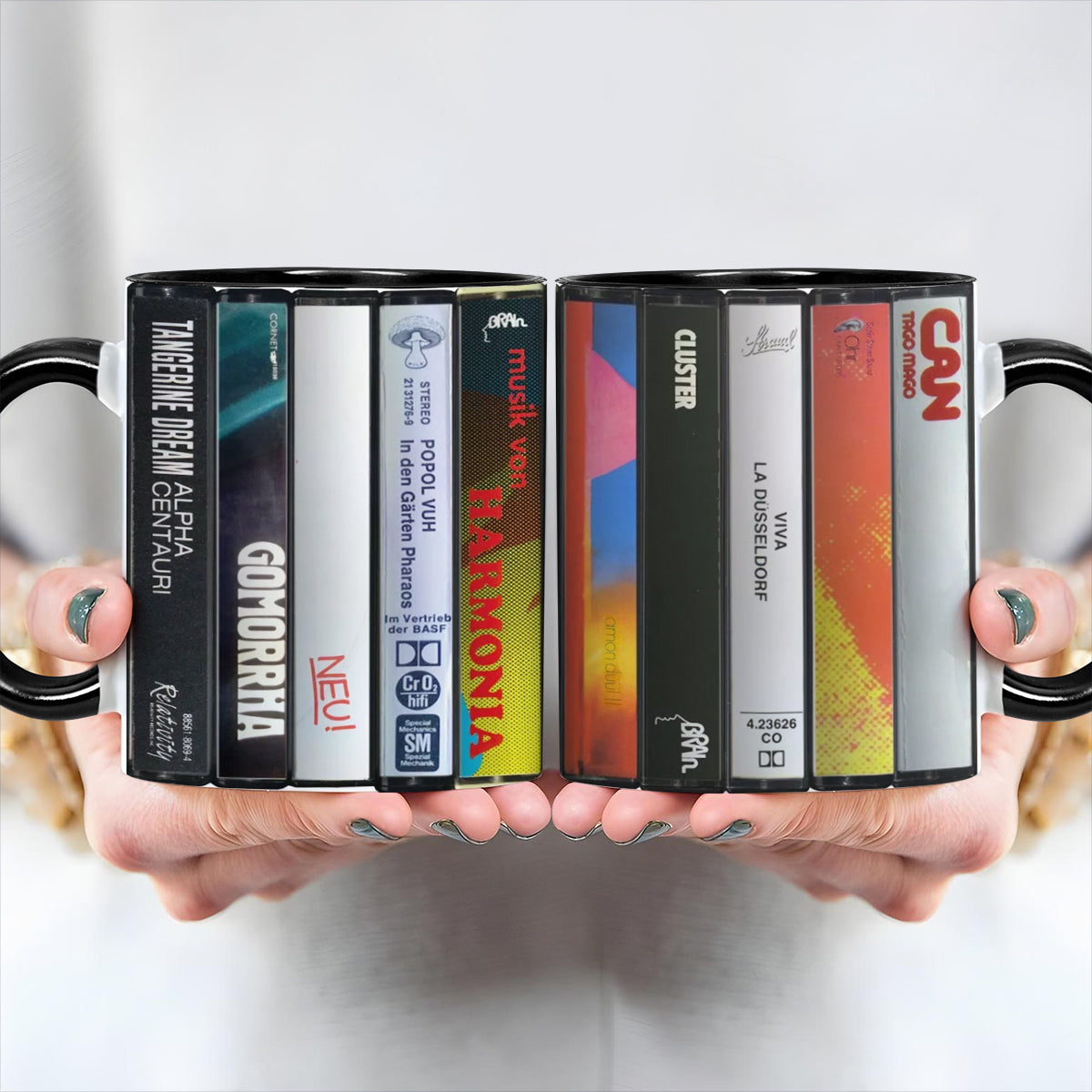 Krautrock Albums Cassette Retro Collection Accent Mug