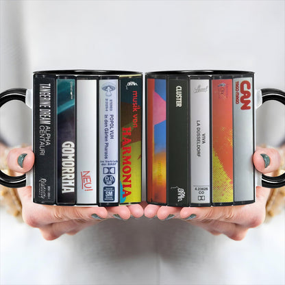 Krautrock Albums Cassette Retro Collection Accent Mug