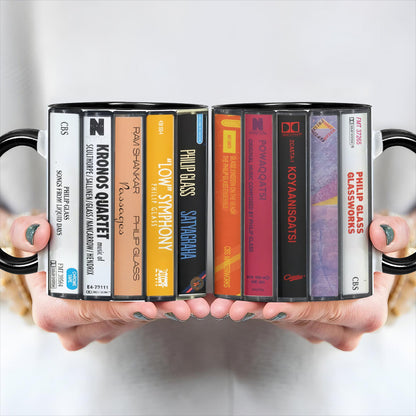 Philip Glass Albums Cassette Retro Collection Accent Mug
