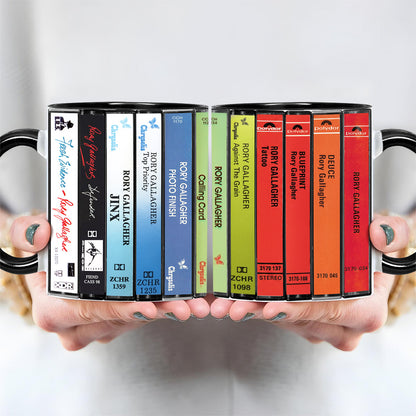Rory Gallagher Albums Cassette Collection Retro Accent Mug
