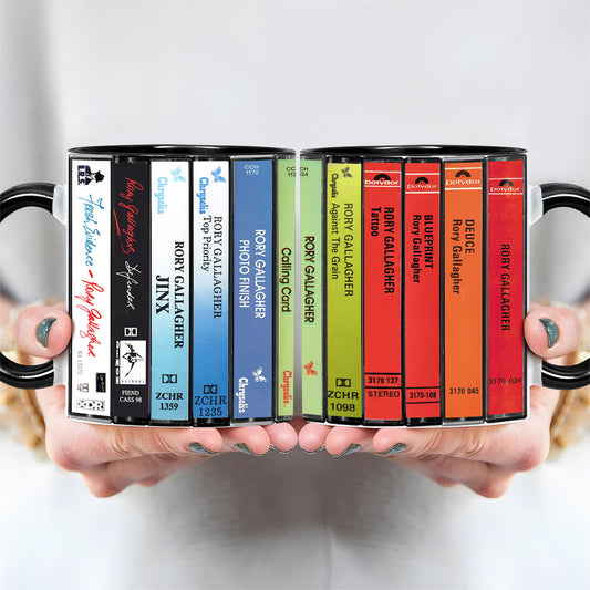 Rory Gallagher Albums Cassette Collection Retro Accent Mug