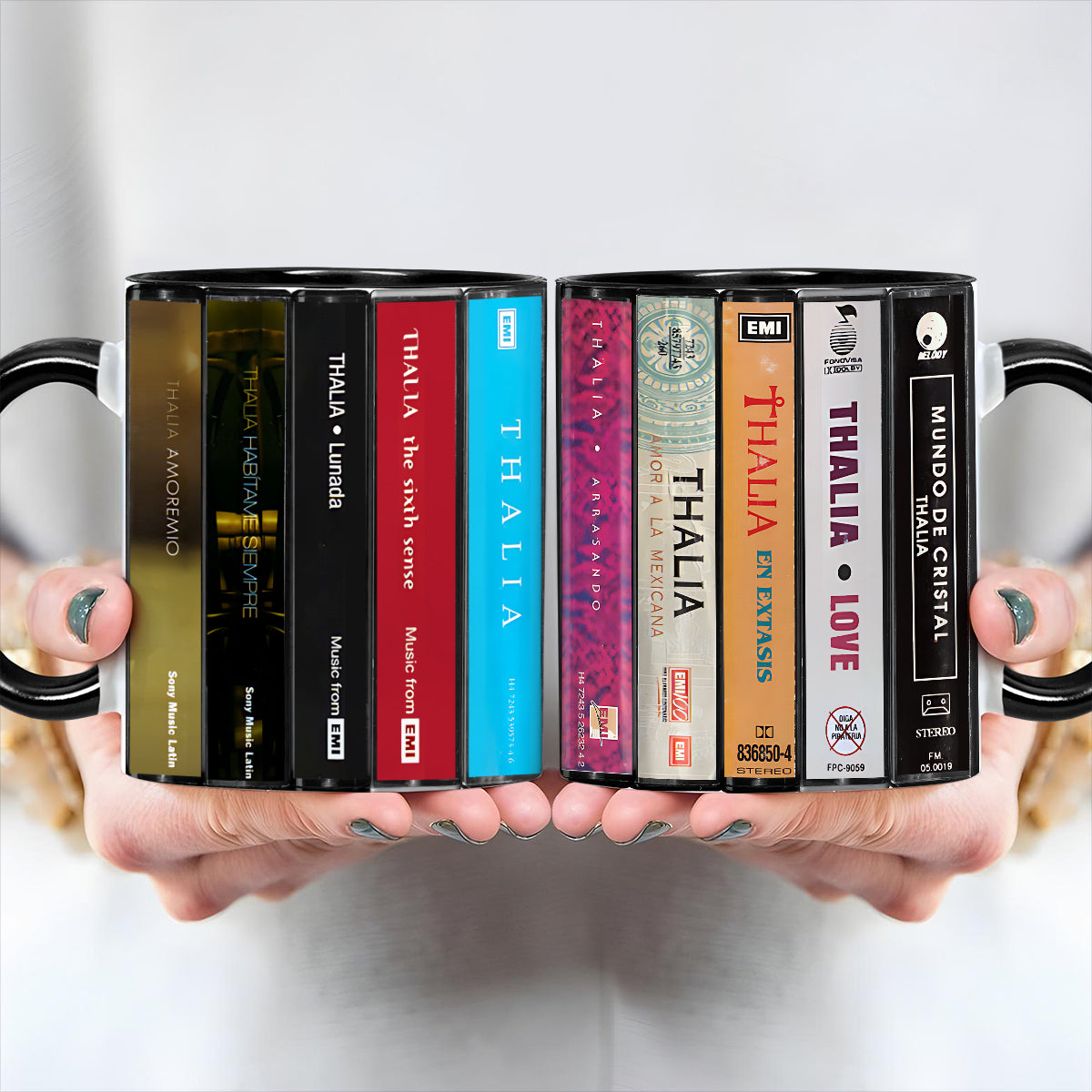 Thalia Albums Cassette Retro Collection Accent Mug