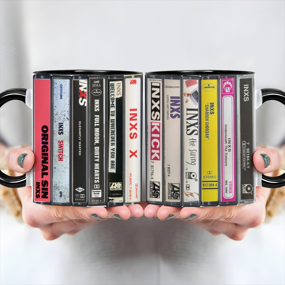 INXS Albums Cassette Retro Collection Accent Mug