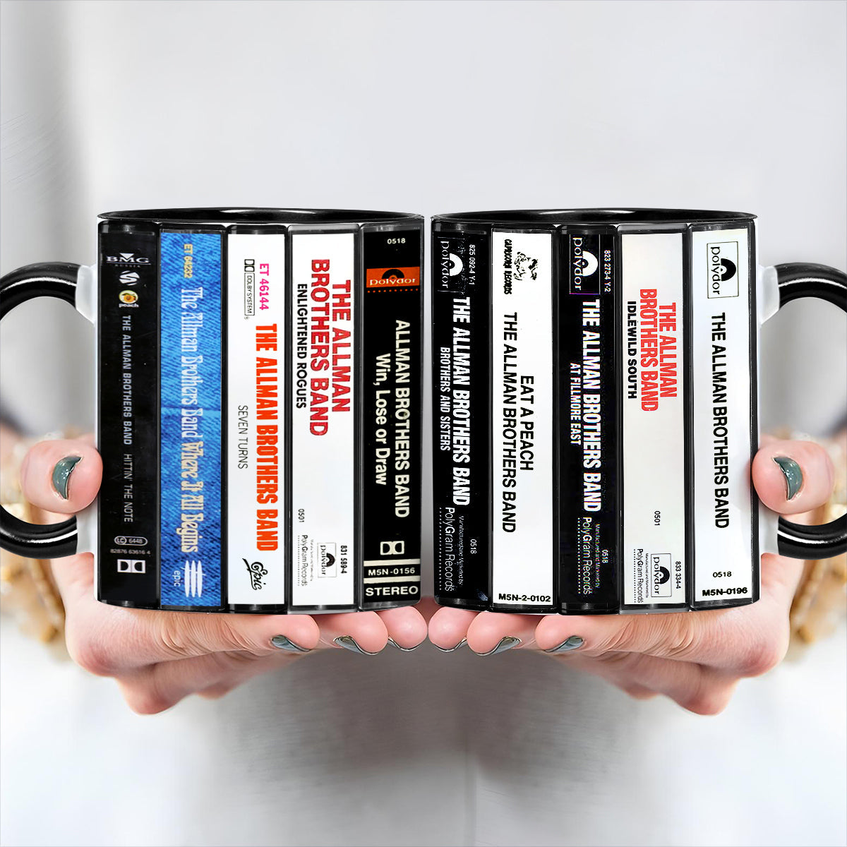 The Allman Brothers Band Albums Cassette Retro Accent Mug