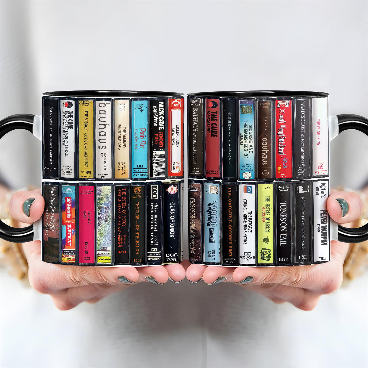 Goth Albums Cassette Retro Collection Accent Mug