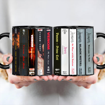 Venom Albums Cassette Collection Retro Accent Mug