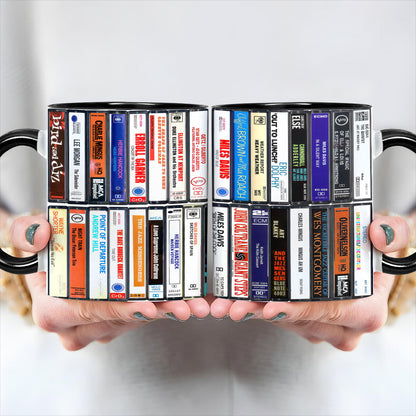 Jazz Albums Cassette Retro Collection Accent Mug