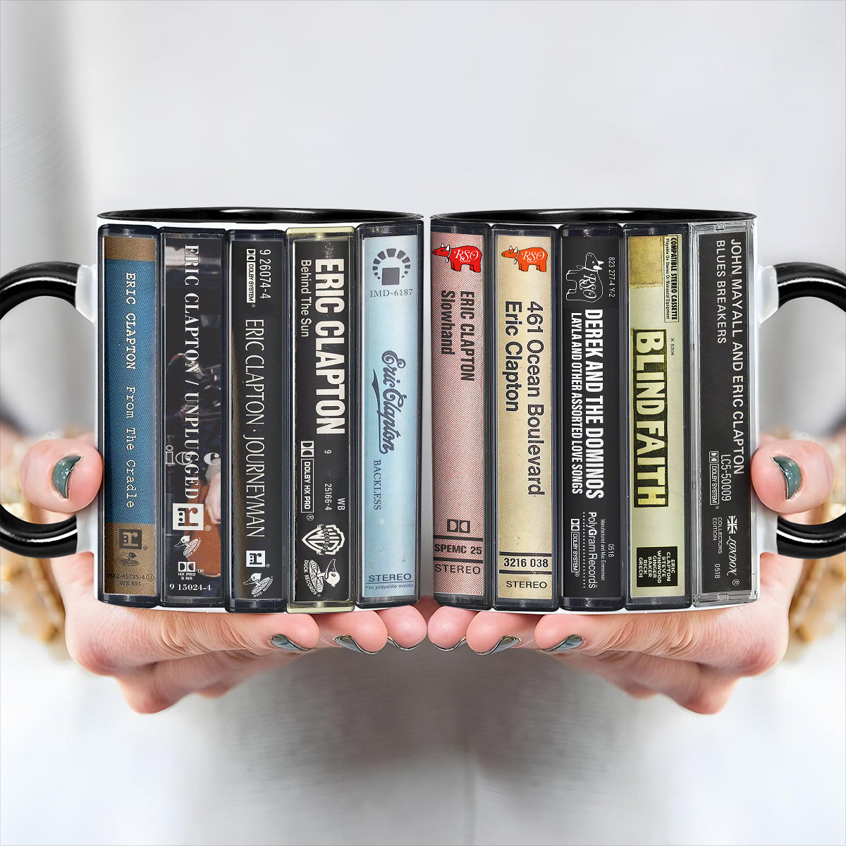 Eric Clapton Albums Cassette Retro Collection Accent Mug