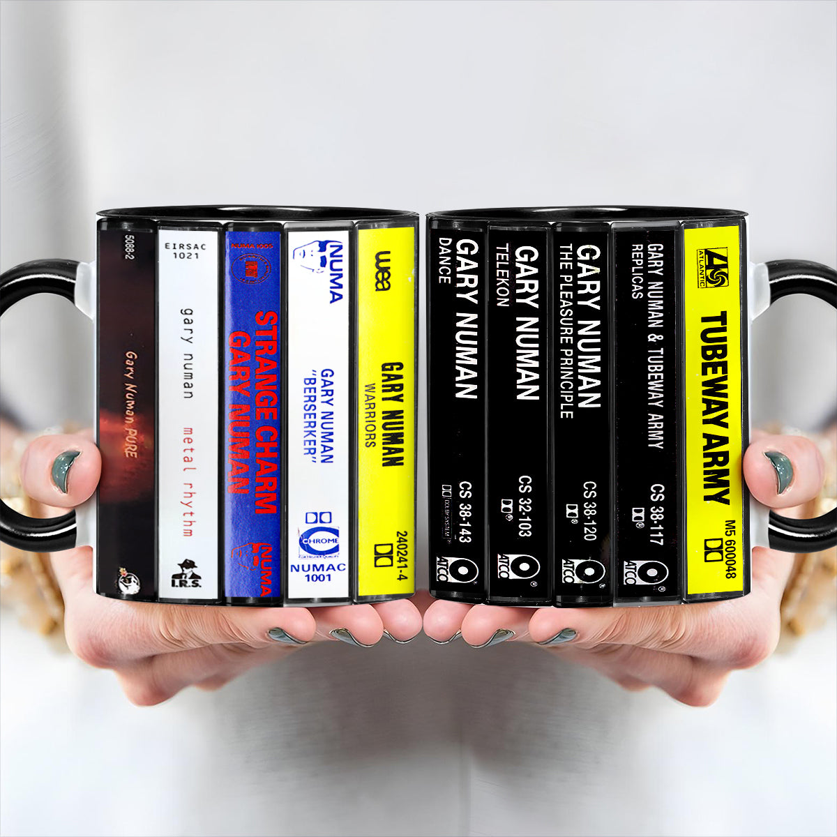 Gary Numan Albums Cassette Collection Retro Accent Mug