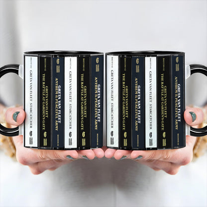 Greta Van Fleet Albums Cassette Collection Retro Accent Edge-to-Edge Printed Mug