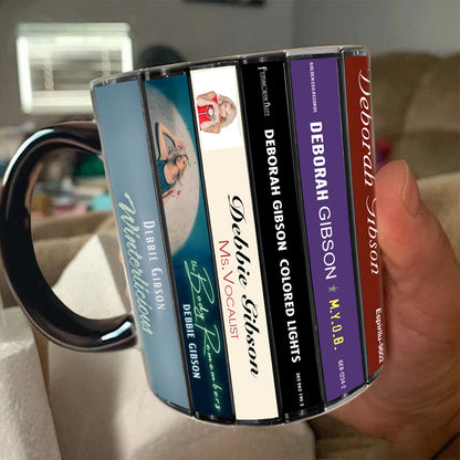 Debbie Gibson Albums Cassette Collection Retro Accent Mug