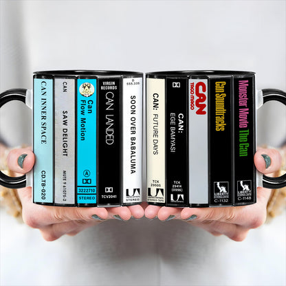 CAN Albums Cassette Collection Retro Accent Mug