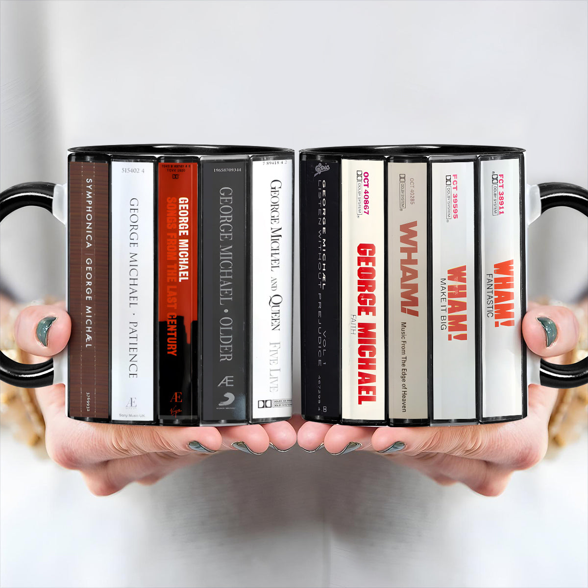 George Michael Albums Cassette Retro Accent Mug