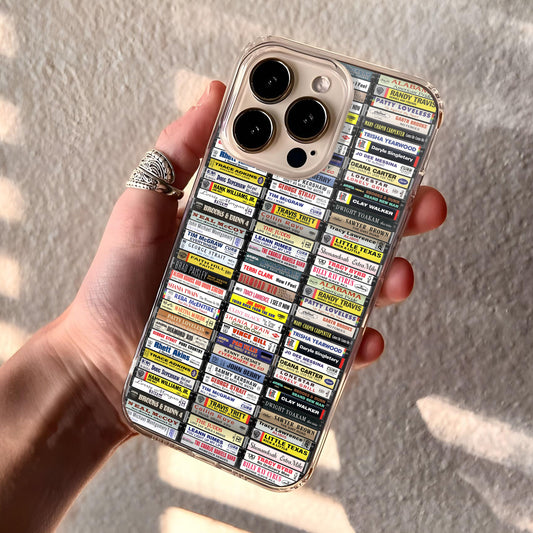 80's & 90's Country Music Albums Cassette Collection Retro Phone Case