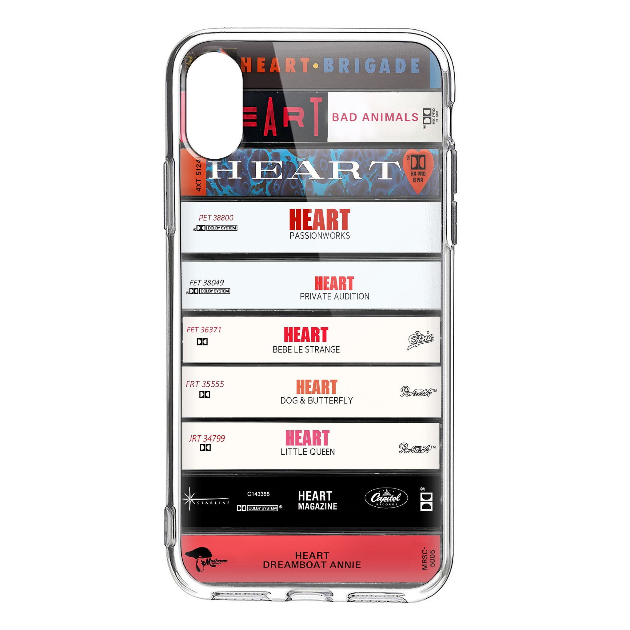 Heart Albums Cassette Collection Retro Phone Case