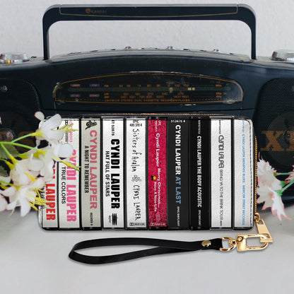 Cyndi Lauper Albums Cassette Vintage Leather Long Wallet