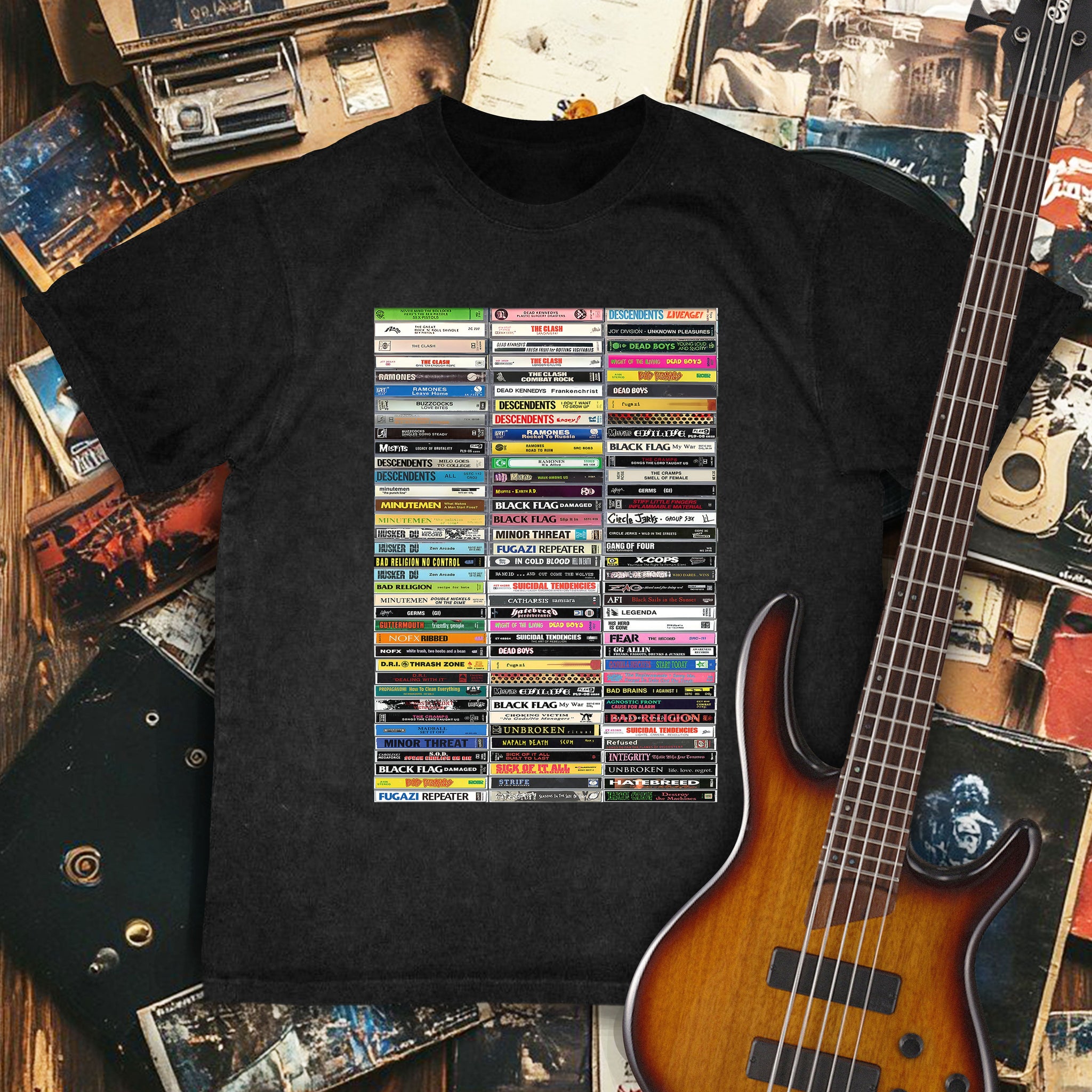 Classic Punk Rock Albums Cassette Retro Collection Premium Unisex T-Shirt