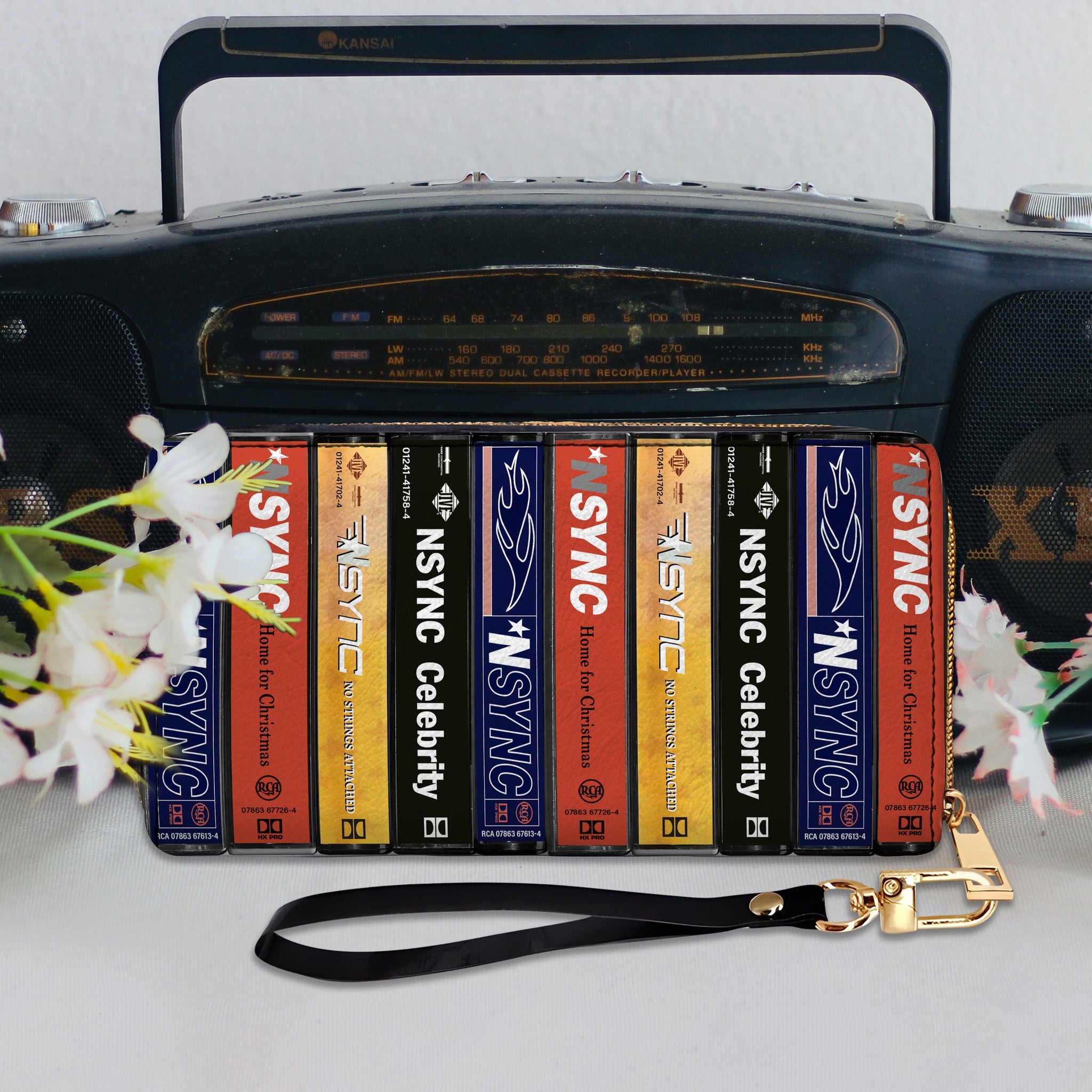 NSYNC Albums Cassette Vintage Leather Long Wallet