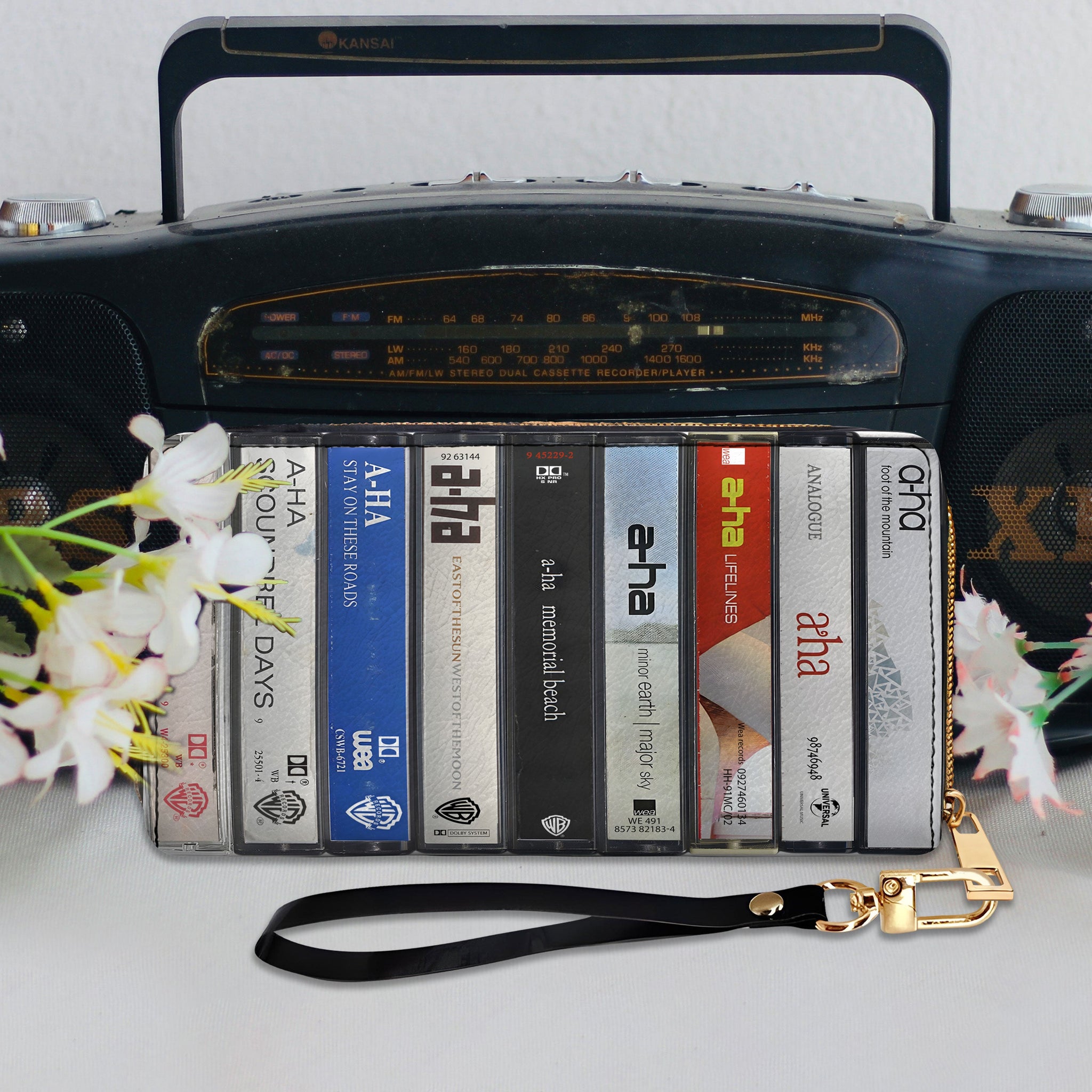 A-ha Albums Cassette Vintage Leather Long Wallet