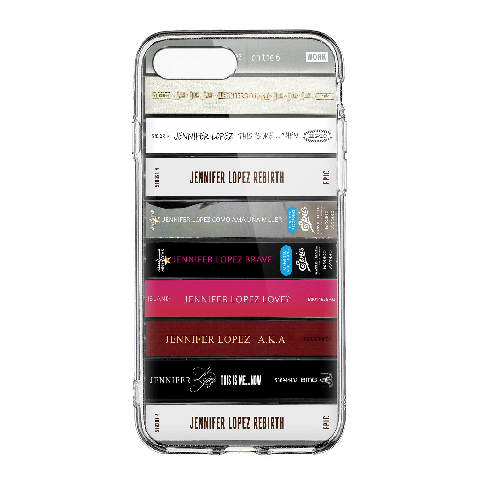 Jennifer Lopez Albums Cassette Collection Retro Phone Case