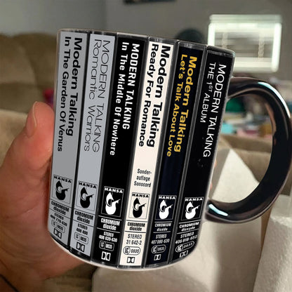 Modern Talking Albums Cassette Collection Retro Accent Edge-to-Edge Printed Mug