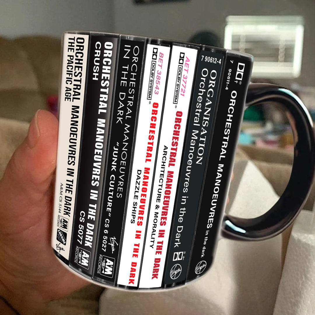 Orchestral Manoeuvres In The Dark Albums Cassette Collection Retro Accent Edge-to-Edge Printed Mug